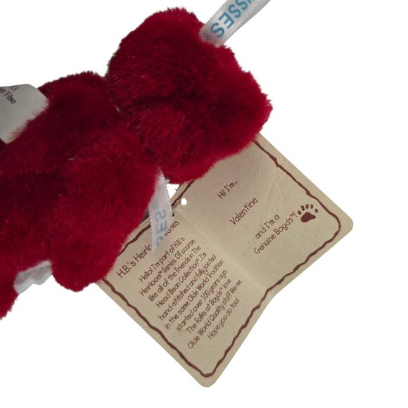 Boyds Bears Hershey Mini Valentine Bear Head Bean Collection Plush Ornament 4" - Picture 6 of 9
